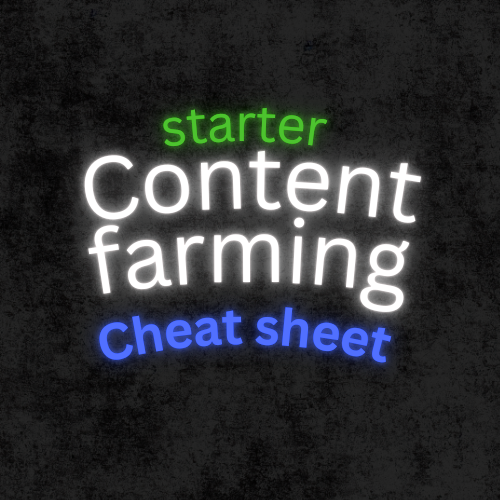 Content Farming Cheat Sheet